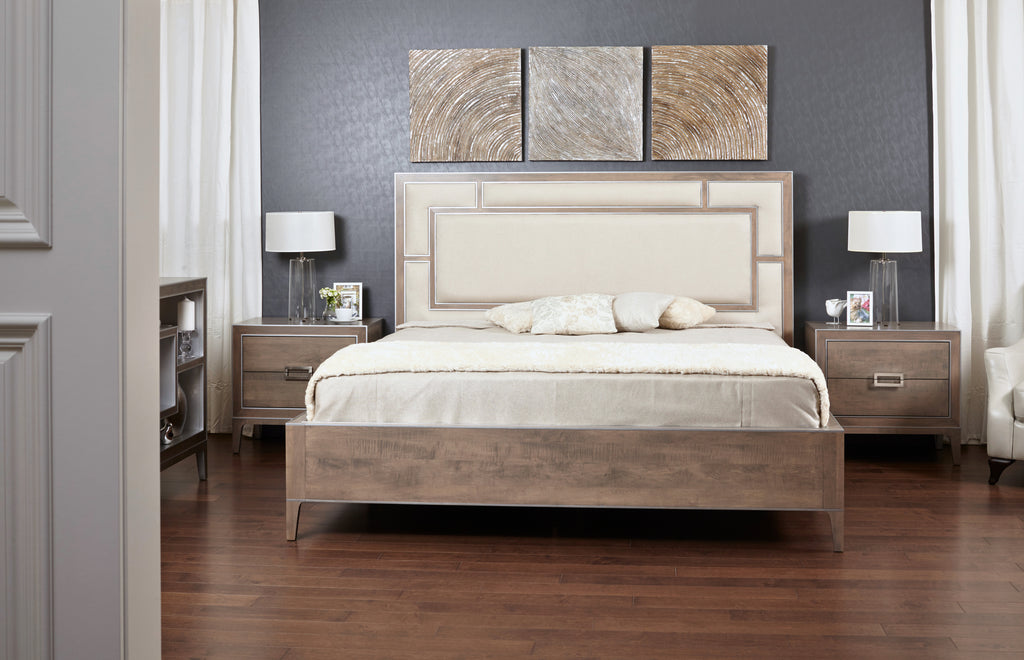 TH Solid Wood Luxe Panel Bed with Fretwork (58-inch Headboard) — supplier product photograph