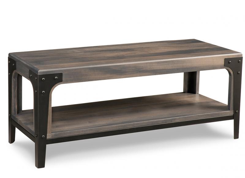 Portland 48” Bench with Wood Seat