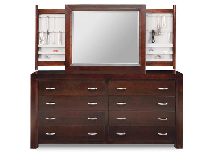 Contempo 8 Drawer Dresser & Mirror