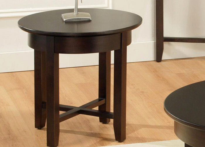 Demilune Round End Table